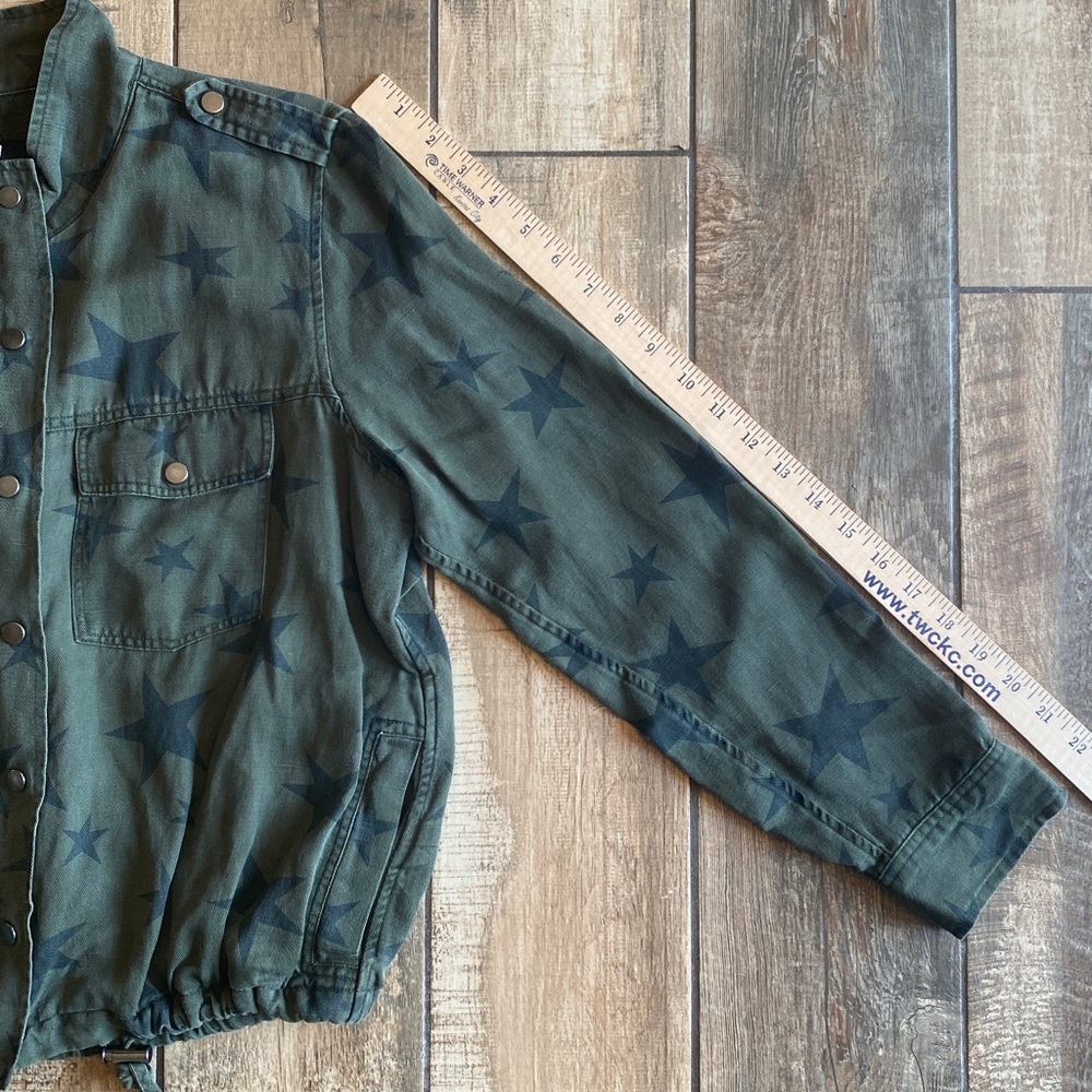 REVOLVE Rails Collins Military Jacket in Sage with Black Stars - Picture 11 of 16